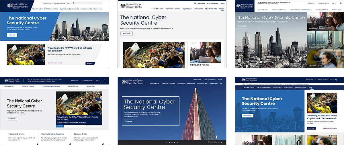GCHQ NCSC early UI designs