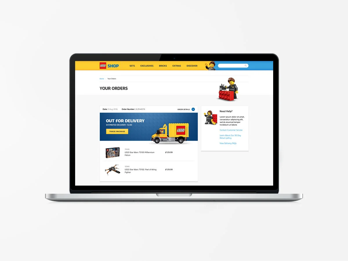 LEGO online store design