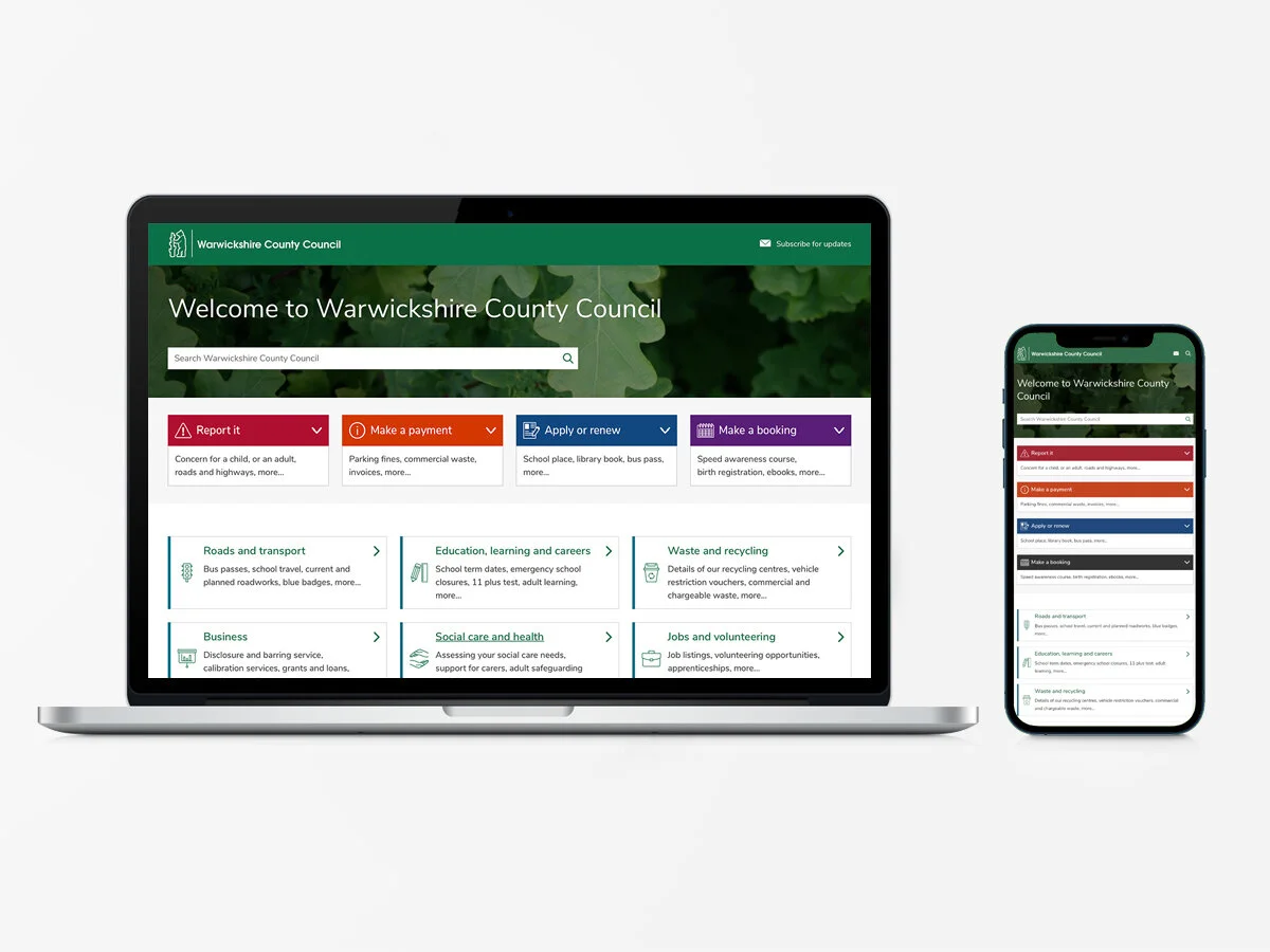 Warwickshire County Council website redesign