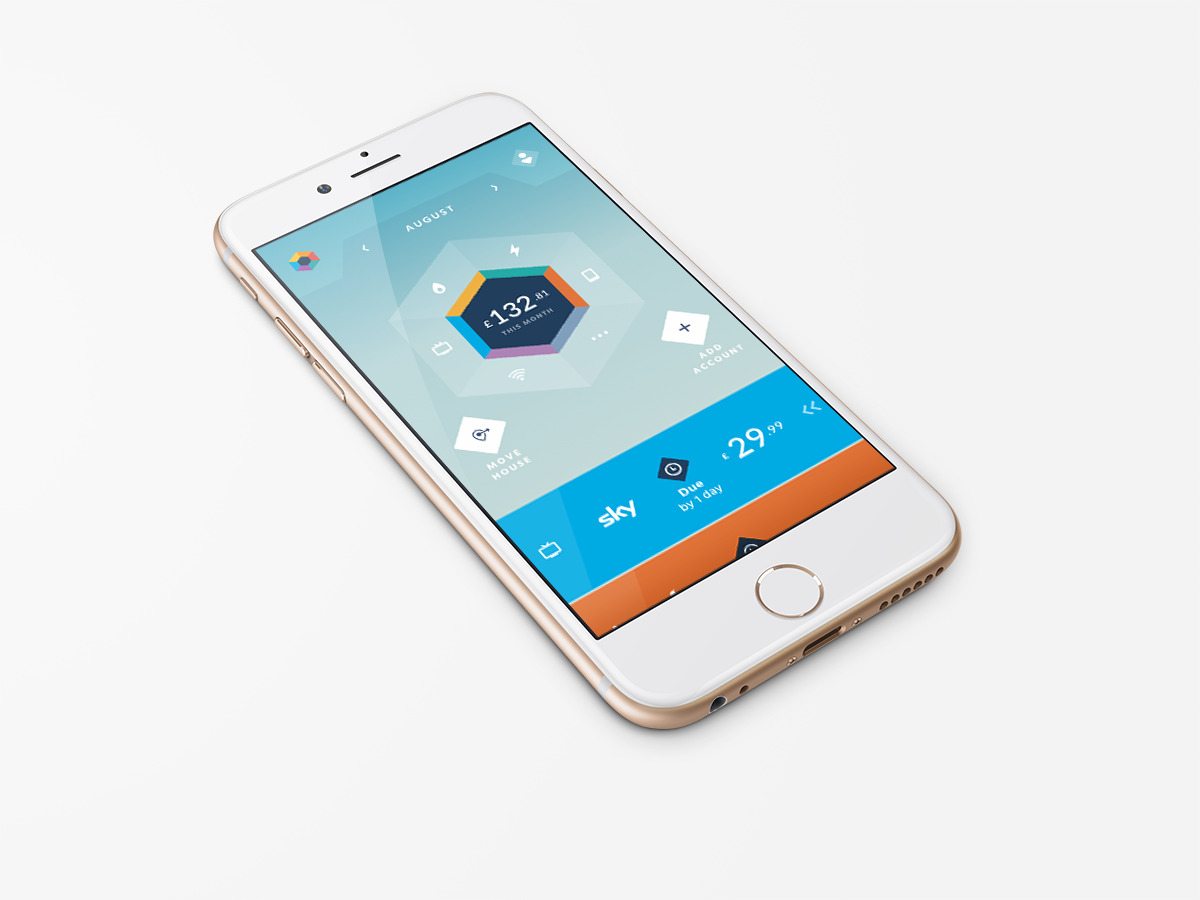 WonderBill app design
